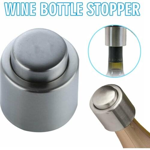 1Pc Champagne Bottle Stopper Red Wine Stainless Steel Sealer Bottle Cap Stopper Fresh Vacuum Sealer Home Kitchen Bar Tools