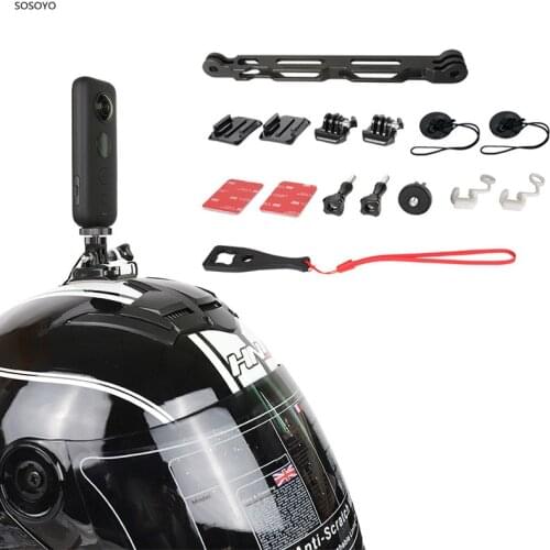 Motorcycle Helmet Base Bracket Riding Extension Rod Mounting adapter Kit For insta360 One X Action sport camera Accessories