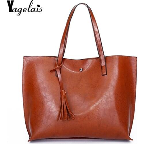 Hot Sale PU Leather Tassel Handbags Women Purse Shopping Totes Luxury Designer sac a main Vintage Fashion Shoulder Bag Female