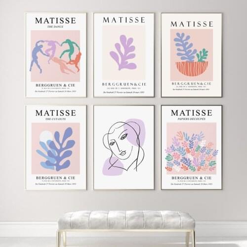 Matisse Abstract Plants Flowers Nude Woman Wall Art Canvas Painting Posters And Prints Living Room Decor Nordic Style Decoration