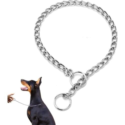 Metal Dog Training Choke Chain Collars for Small Medium Large Dogs Pitbull Bulldog Strong Stainless Iron Dog Slip P China Collar