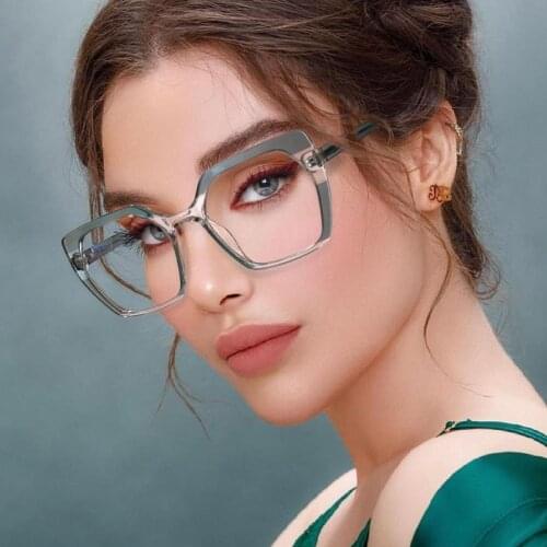 Mimiyou Anti-blue Light TR90 Square Glasses Frame Women Spring Optical Eyewear Men Eyeglasses Frame Clear UV400 Brand Designer