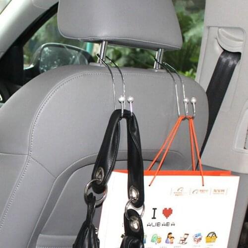 Multi-functional Portable Car Seat Headrest Hook Handbag Purse Bag Hanger Organizer Holder Grocery Storage Auto Fastener Clip