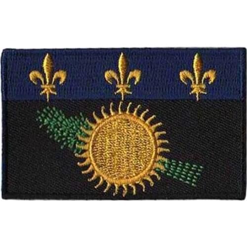 Guadeloupe Embroidery Patches Made by Twill with Heat Broder and Iron On Backing Customized free shipping by Post