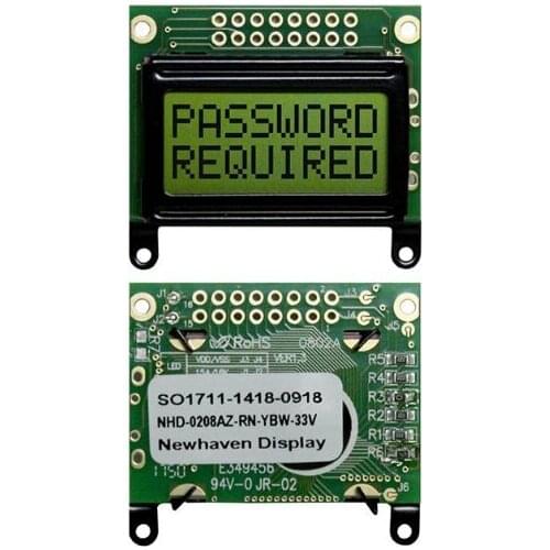 NHD-0208AZ-RN-YBW-33V LCD Replacement