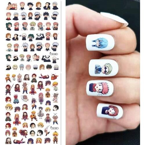 Newest TSC series 291 design 3d nail sticker decal export Japan rhinestiones DIY decorations for nail wraps