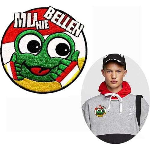 Iron On Patches Oeteldonk Patch On Clothes Embroidered Patches For Clothing diy Frog Patch Sewing On Garment Apparel Accessories