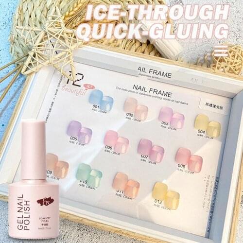 8ml Jelly Nail Polish Easily Remove Lasting Nail Accessories Salon Beauty Personal Use Translucent Nail Polish for Spring