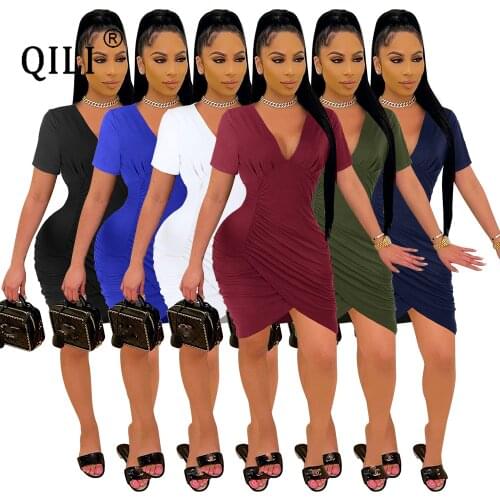 Qili Summer Short Sleeve Dresses