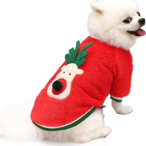 Christmas Dog Clothes Winter Dog Hoodies Outfit Xmas Pet Garment Yortshire Pomeranian Poodle Bichon Schnauzer Corgi Dog Clothing