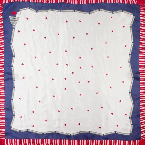 Natural Silk Scarf Women Bandana Female Heart Hair Scarf for Women Silk Headband Womens Square Silk Neck Scarf Face Mask Scarf