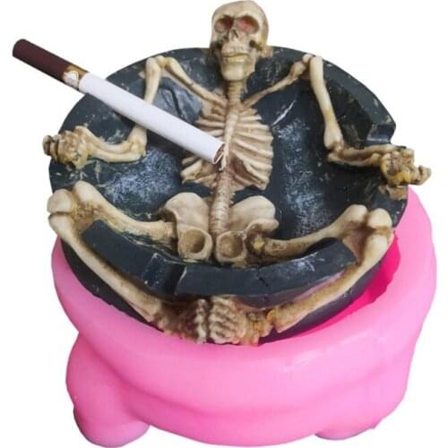 Skull-shaped Ashtray Silicone Mold Epoxy Resin Jewelry Mold Resin Casting Pendant Mold Suitable for Diy Resin Crafts