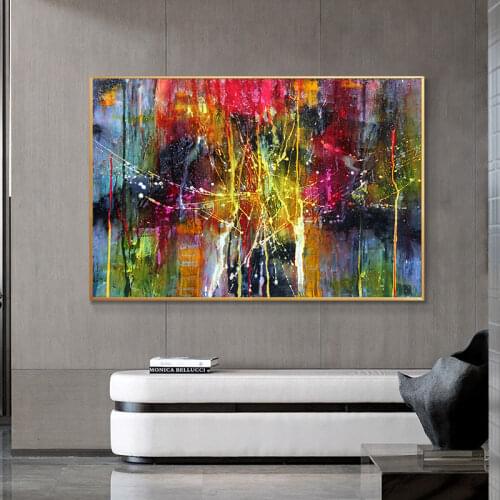Modern Wall Canvas Art Posters and Prints Colorful Abstract Art Paintings on the Wall Canvas Pictures for Living Room Home Decor
