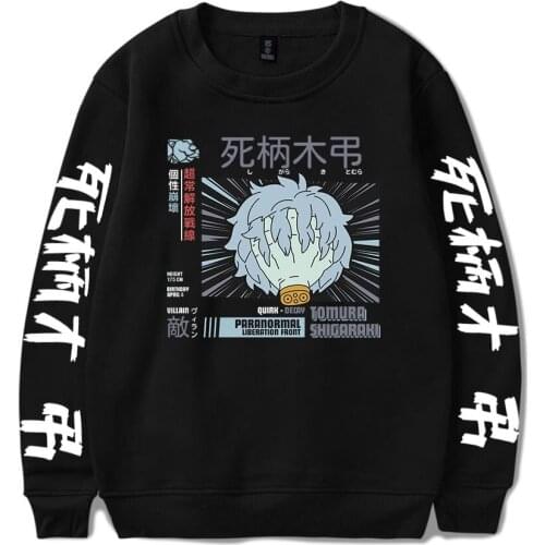 My Hero Academia Shigaraki Tomura Print Loose Tops Sweater Series Women/Men Clothes Turtleneck Youthful Street Sweatshirt