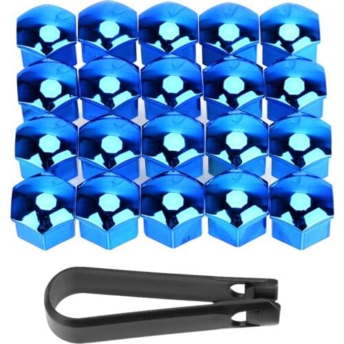 17mm 20 Pieces Car Wheel Nut Caps Protection Covers Caps Anti-Rust Auto Hub Screw Cover Car Tyre Nut Bolt Exterior Decoration