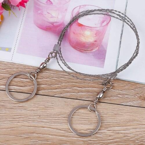 1 Pc Useful Outdoor Stainless Steel Wire Saw Ring Scroll Travel Camping Emergency Survival Gear Rope Chain Saws Wood Tools