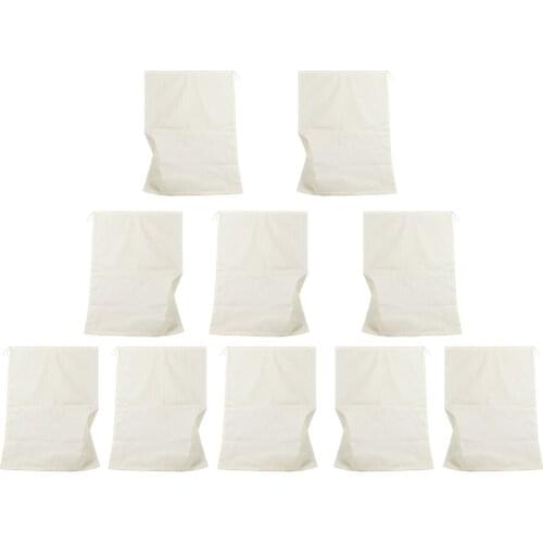 10 pieces Reusable Empty Tea Bags Loose Spice Herbs Bag with String for Home Kitchen Kung fu Tea Accessories