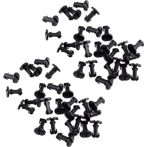 50pcs Car Bumper Trim Tow Eye Cover Clip Fastener Black Fit for Land Range Rover 2010 2011 2012 2013 2014 LR012844