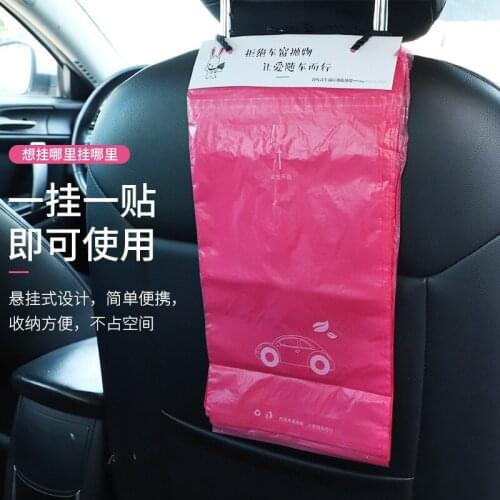 50pcs Car Trash Bag Disposable Adhesive Type Car Hanging Storage Bag Water-proof Special Bag For Car Trash Can Automotive Goods