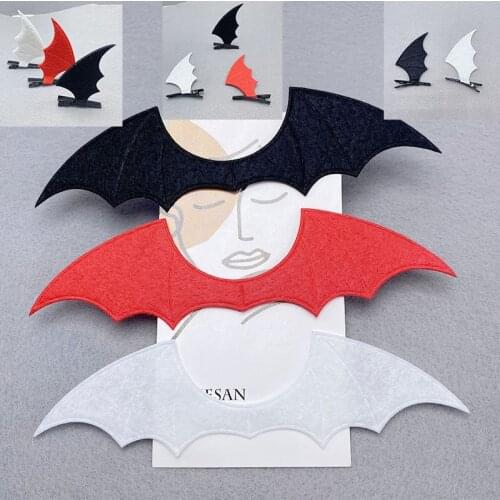 50/300Pieces Black Red Devil Bat Wings DIY Hair Bow Accessories Brooch Halloween Costume Materials Clothes Home Decoration Cloth
