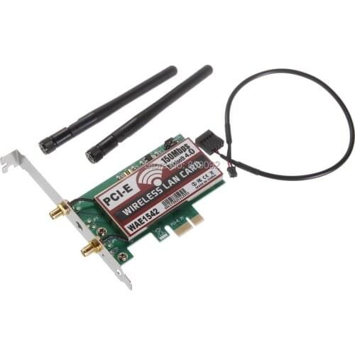 150Mbps Wireless Wifi LAN Network 2 Antenna PCI- E PCI Express Adapter Ethernet Card + Bluetooth-compatible 4.0 for PC