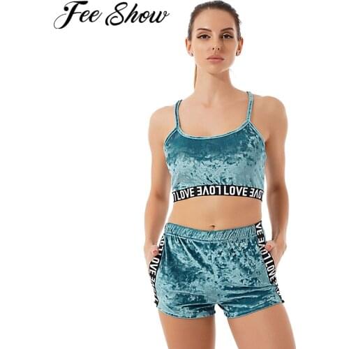 Two Piece Yoga Set Running Outfits Gym Workout Clothes Adjustable Straps Cropped Vest Shorts Summer Sport Suits Women Sportswear