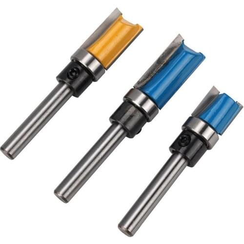 Cutter Router Bit Flush Router Bit Set Straight Template Tool Wood Woodwork 1/4\\\" Shank