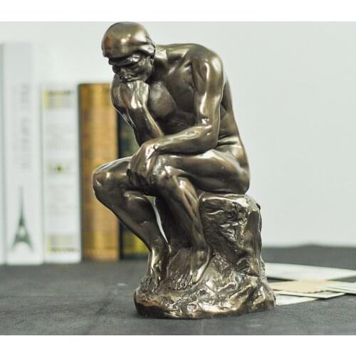 Meditation on art crafts thinker Home Furnishing ornament sculpture brass figure ornaments