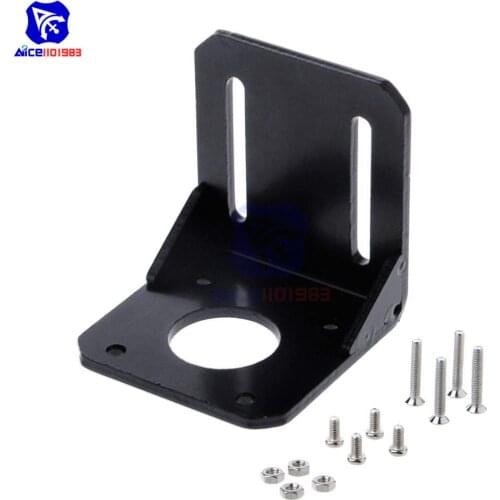 Diymore Mounting Bracket Holder for Nema 17 Stepper Motor 3D Printer Black 42mm Alloy Steel Motor & Accessories