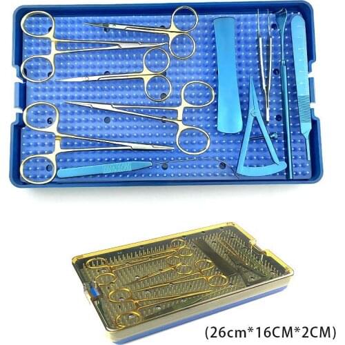 Double Eyelid Set Scissors Ophthalmic Needle Holder Hemostatic Forceps Cosmetic Plastic Instrument