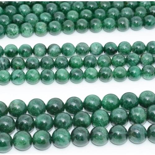 Natural Fuchsite / Chrome Mica / Green Muscovite Loose Round Beads 8mm,10mm