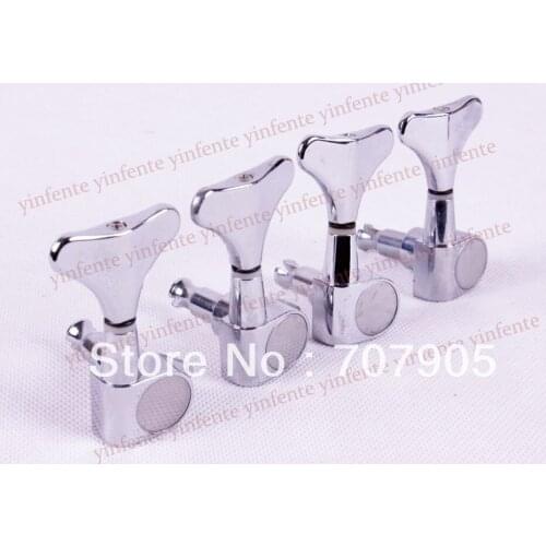 One Set Chrome Bass Tuners Machine Heads Tuning Peg Set one side