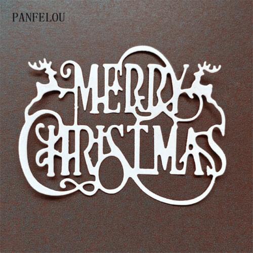 PANFELOU Metal craft Circular words paper die cutting dies for Scrapbooking/DIY Easter wedding Halloween cards