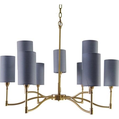 Multiple white pendant Lights white plated gold straight clothing living room dining room 6 heads pendant lamps ZX156