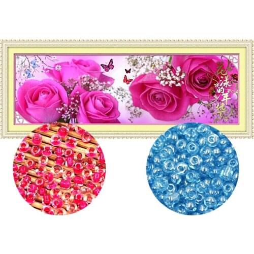 Needlework,DIY bead Cross stitch,Embroidery stitch,diamond,Precise Printed painting,plant pattern,Flower butterfly dance 815