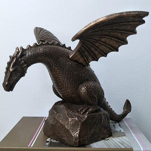 Garden Dragon Statue Fountain Indoor Outdoor Ornament Water Feature Dragons Sculpture For Decor Home Lawn Decoration