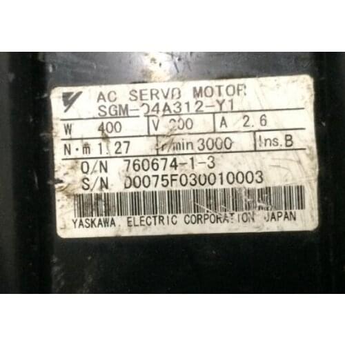 Servo motor SGM-04A312-Y1 , Used one , 90% appearance new , 3 months warranty , in stock