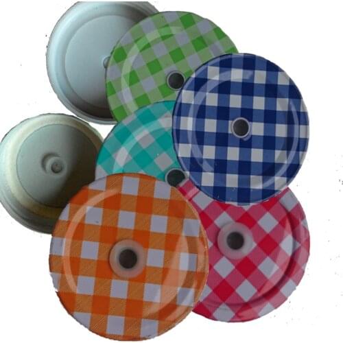 Drinking glass Metal lids , Mason jar Hole Lids for Kids Parties birthday Baby Showers Accessories