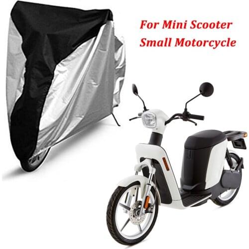 Waterproof Motorcycle Cover For Mini Motorbike Small Scooter Outdoor Protective UV Rain Dust Protector Cover Black to Silver