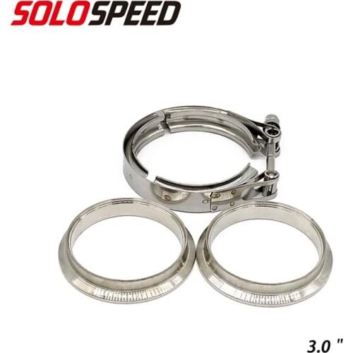 3.0 inch Stainless Steel Car Parts Exhaust Flange V-clamp Kit for Turbine Exhaust Pipe
