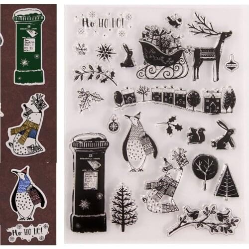 ZFPARTY Winter Transparent Clear Silicone Stamp Cutting Dies Set for DIY scrapbooking/photo album Decorative