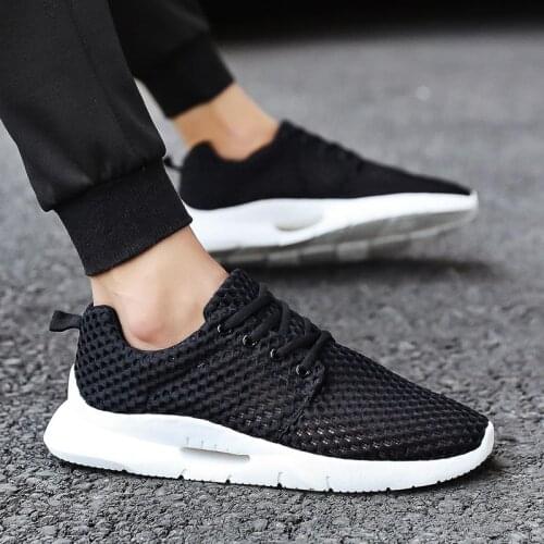 Plus Size Summer Light Weight Men Shoes Sport Man Sneakers Homme Running Shoes Man Sports Shoes Men Black Athletic Jogging A-492