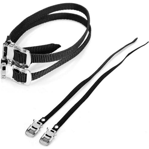 1 Pair MTB BMX Bike Cycling Pedal Nylon Straps Clips Replacement Black Pedal Toe straps High Quality