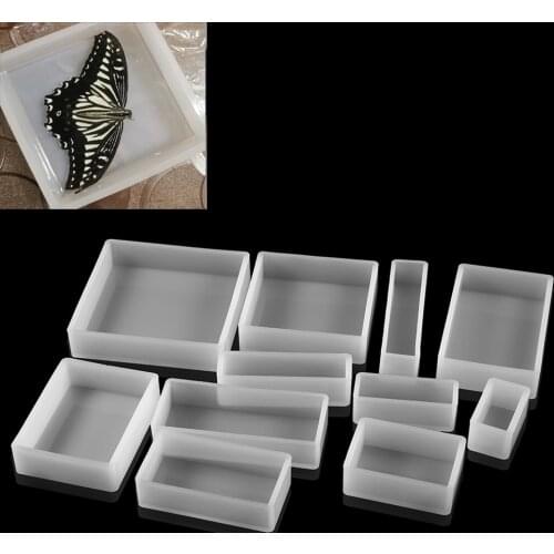 1pcs Rectangle Square Epoxy Resin Molds Real Dried Flower Dried Plant UV Resin Molds For DIY Jewelry Making Findings Supplies