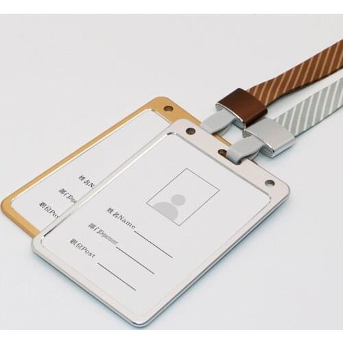 10pcs Aluminum alloy card holder; working ID card holder; metal business card holder; badge holder yyn09