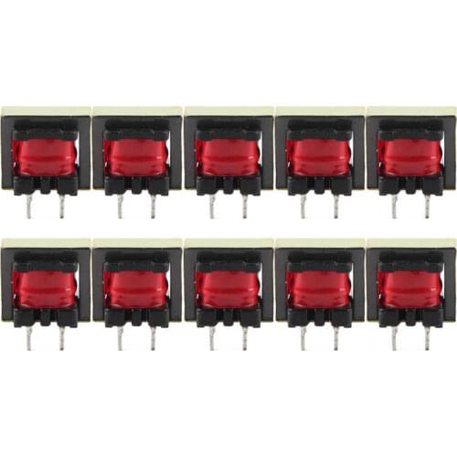10pcs 1300 : 8 Ohm Audio Transformers EE14 High Efficiency Transformateur POS Isolation Transformador