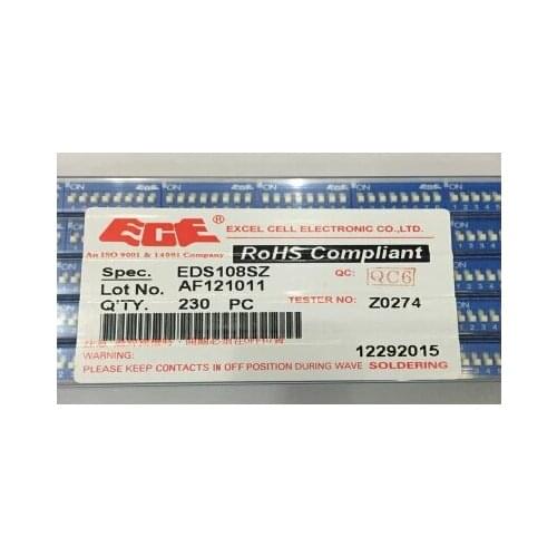 100% Original EDS108 EDS108S 8P 2.54mm Blue DIP Switch EDS108SZ x 100PCS