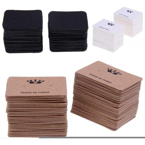 100PCS 3.5*2.5cm Extra Jewelry Display Packing Card Paper Cards Stud Earring Hangtag Card Jewerly Organizer