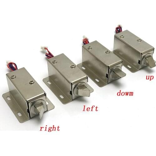 12V/ 24V DC Mini Small Solenoid Electromagnetic Lock Intelligent Automatic Electric Control Cabinet Drawer Lock for DIY project