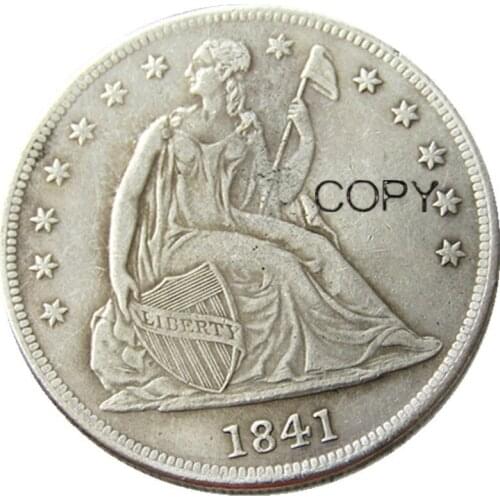 1841 Seated Liberty Dollar Silver Plated Copy Coins